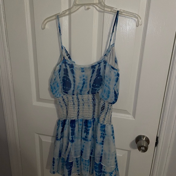 Blue and white Bebe tie dye mini sundress - Picture 5 of 5